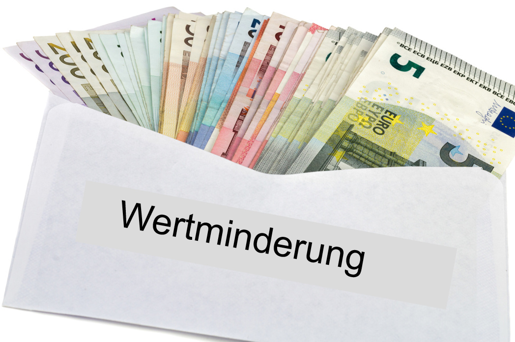 Gutachtenunterlagen mit Berechnung der Wertminderung