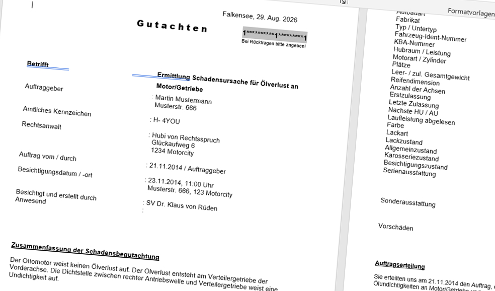 Detailaufnahmen eines Unfallschadens an einem Auto
