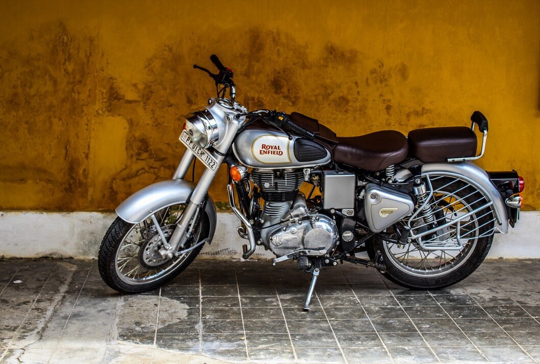 Motorrad bei der Begutachtung